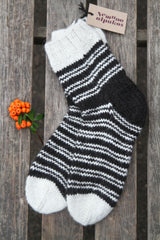 Mot. alpakų vilnos kojinės - 39 - Nemuno alpakos