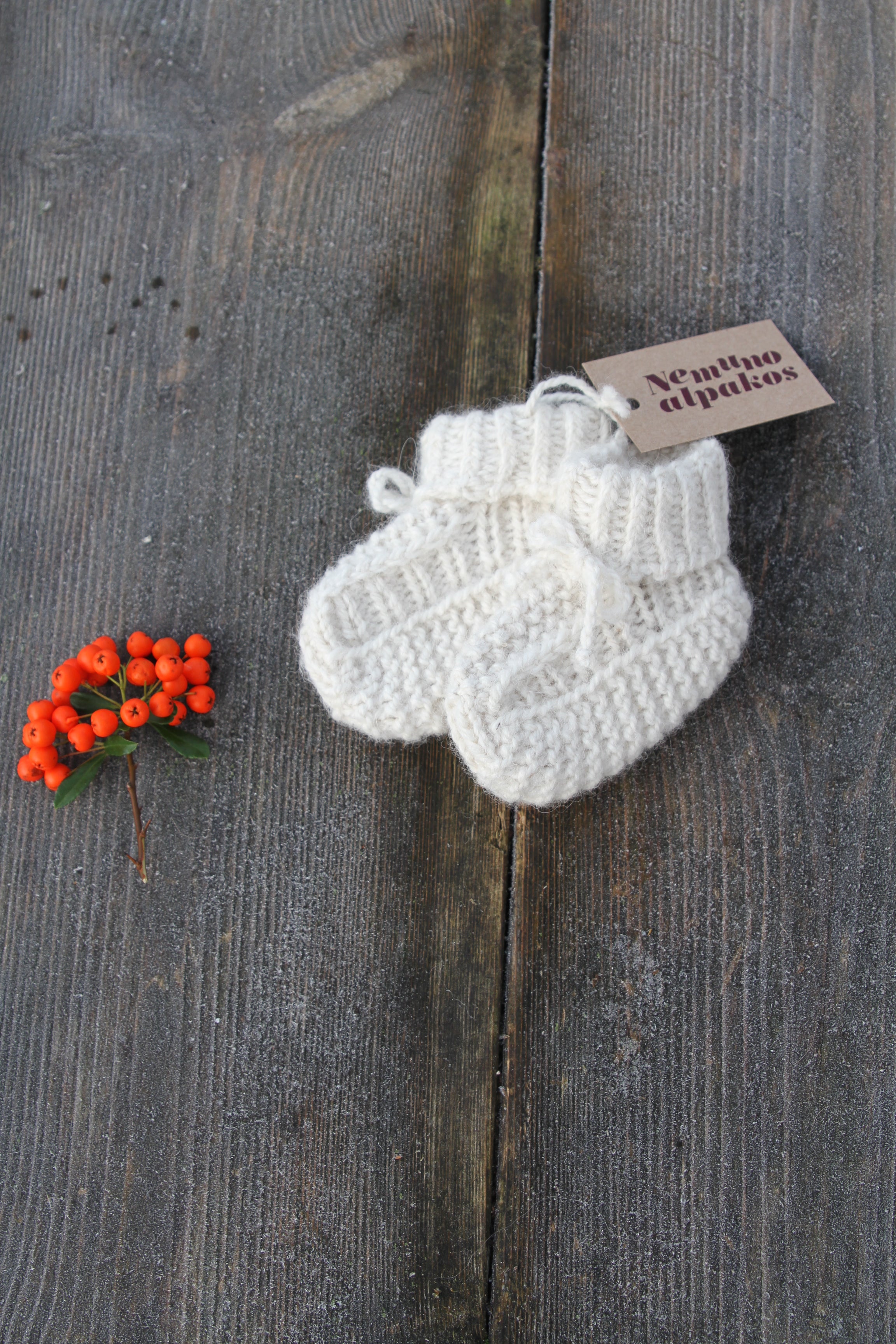 Alpakų vilnos tapukai 0-3 mėn. kūdikiui